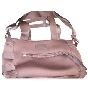 Dagne Dover London Medium Carryall Brown Neoprene Duffel Bag Travel